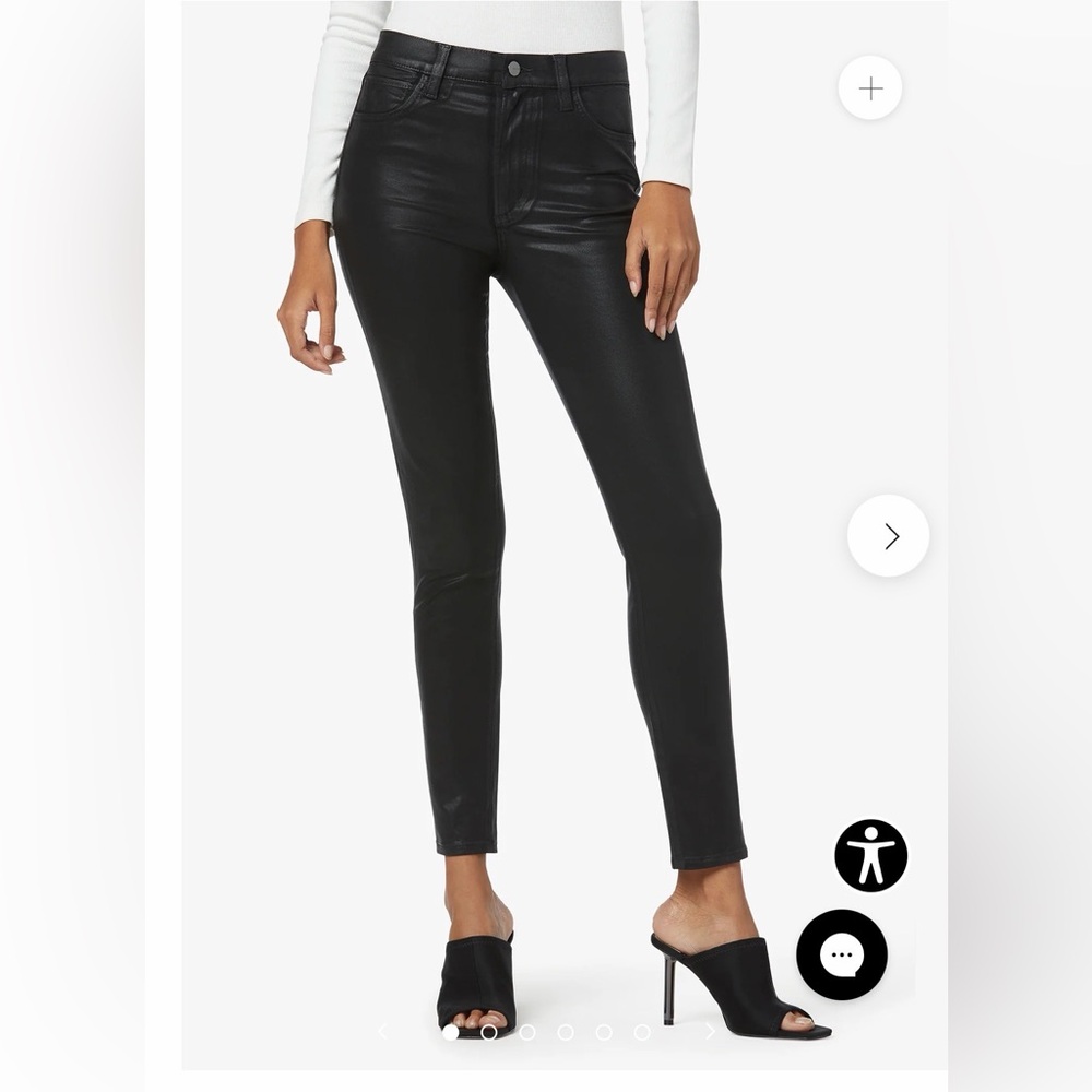 Black Joes  coated Leather Skinny Pants